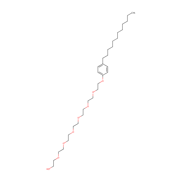 20-(4-Dodecylphenoxy)-3,6,9,12,15,18-hexaoxaicosan-1-ol structural formula