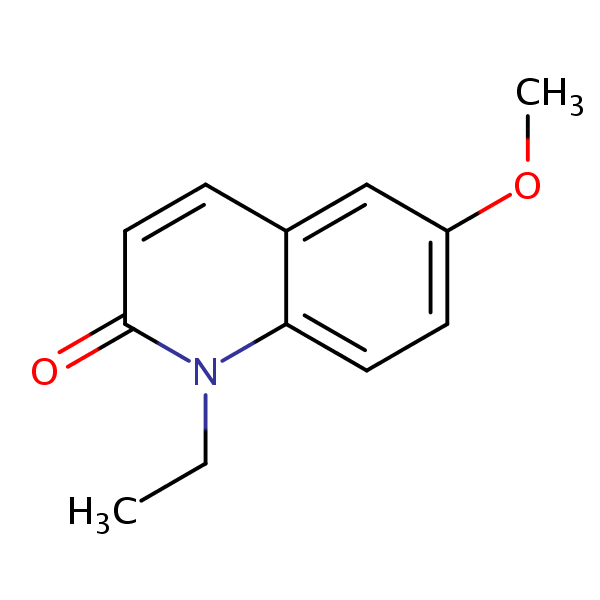 2(1H)-Quinolinone, 1-ethyl-6-methoxy- structural formula