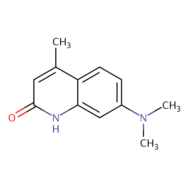 2(1H)-Quinolinone, 7-(dimethylamino)-4-methyl- structural formula