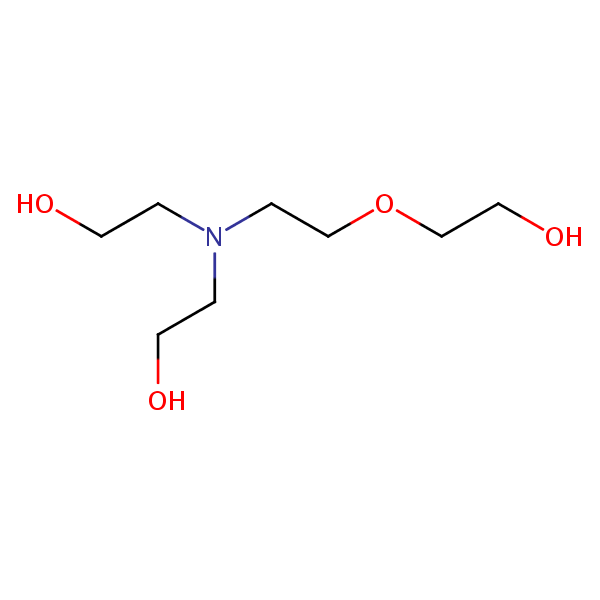 2,2’-((2-(2-Hydroxyethoxy)ethyl)imino)bisethanol structural formula