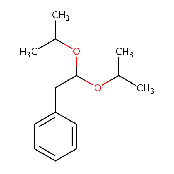 (2,2-Bis(1-methylethoxy)ethyl)benzene structural formula