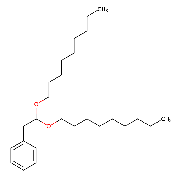 (2,2-Bis(nonyloxy)ethyl)benzene structural formula
