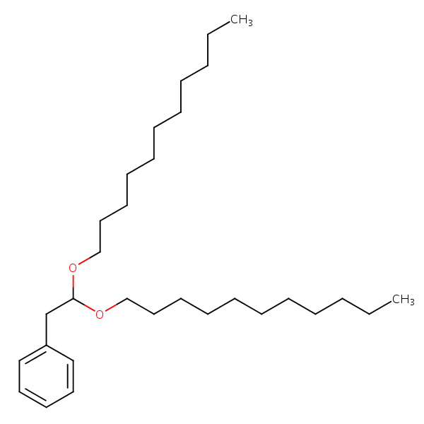(2,2-Bis(undecyloxy)ethyl)benzene structural formula