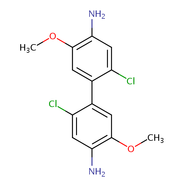 2,2’-Dichloro-5,5’-dimethoxybenzidine structural formula