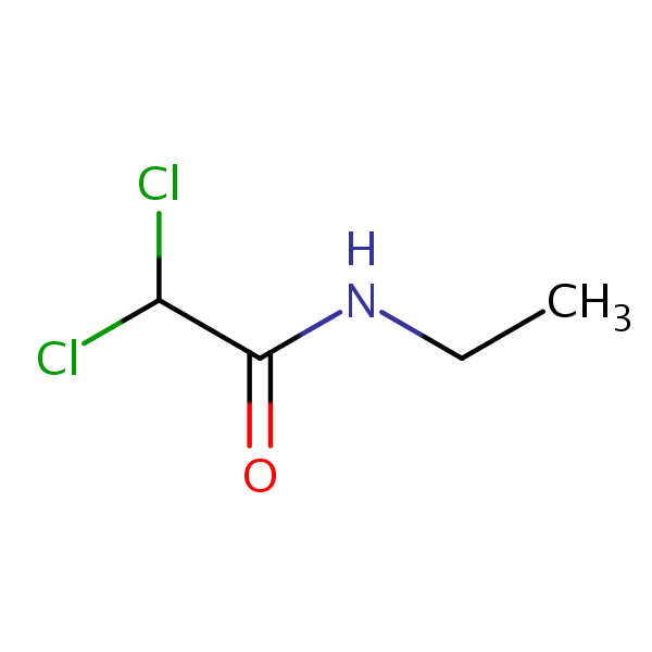 2,2-Dichloro-N-ethylacetamide structural formula