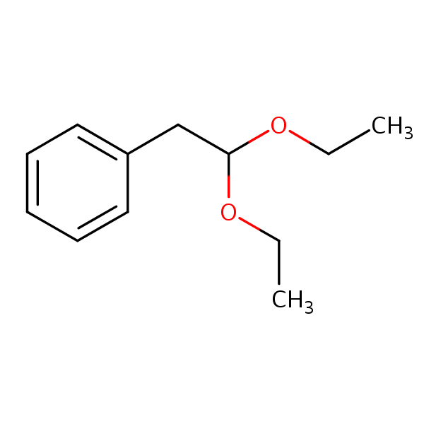 (2,2-Diethoxyethyl)benzene structural formula
