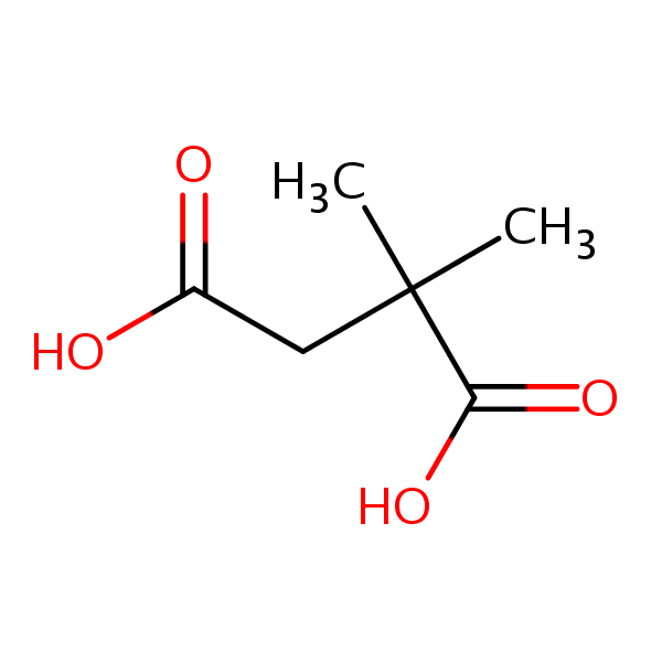 2,2-Dimethylbutanedioic acid structural formula
