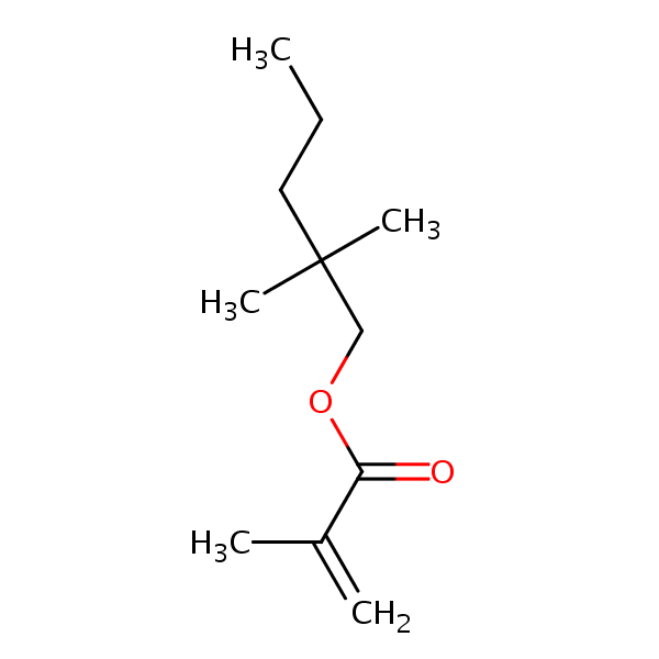 2,2-Dimethylpentyl methacrylate structural formula
