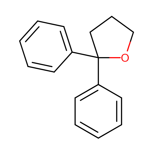2,2-Diphenyltetrahydrofuran structural formula