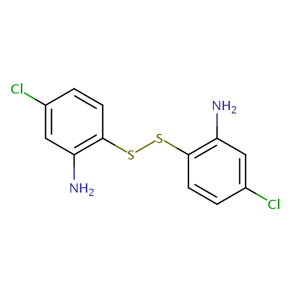 2,2’-Dithiobis(5-chloroaniline) structural formula