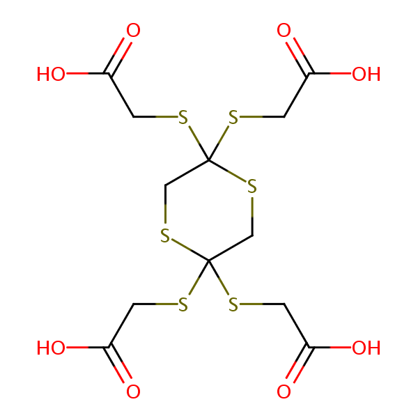 2,2’,2’’,2’’’-(1,4-Dithiane-2,5-diylidenetetrakis(thio))tetrakisacetic acid structural formula