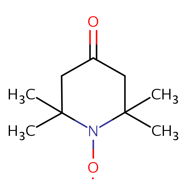 (2,2,6,6-Tetramethyl-4-oxopiperidin-1-yl)oxidanyl structural formula