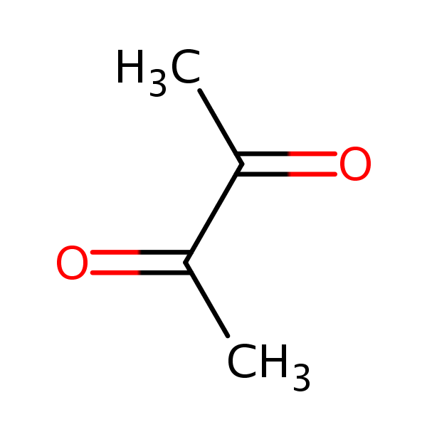 2,3-Butanedione structural formula