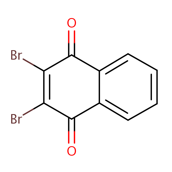 2,3-Dibromo-1,4-naphthoquinone structural formula