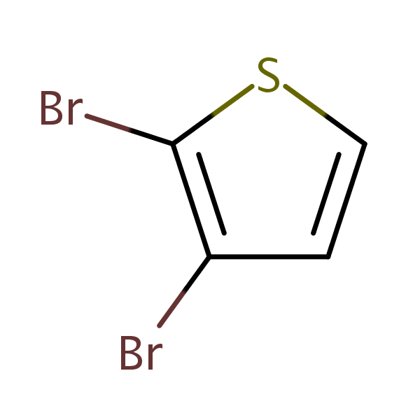 2,3-Dibromothiophene structural formula