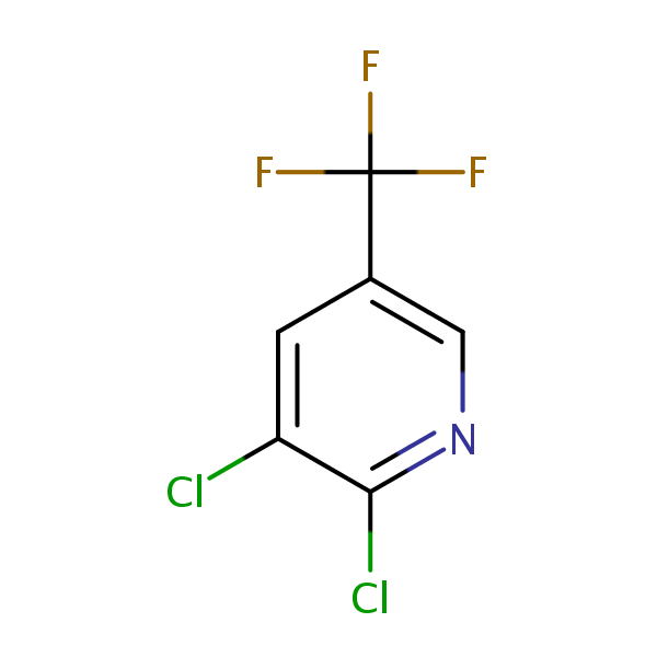 2,3-Dichloro-5-(trifluoromethyl)pyridine structural formula