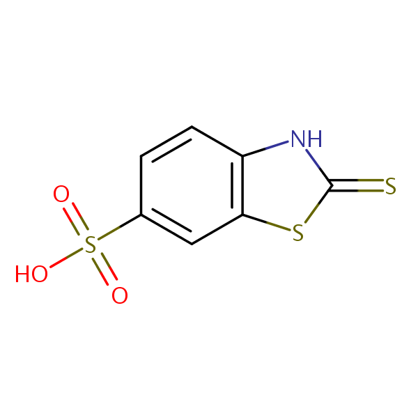 2,3-Dihydro-2-thioxobenzothiazole-6-sulphonic acid structural formula