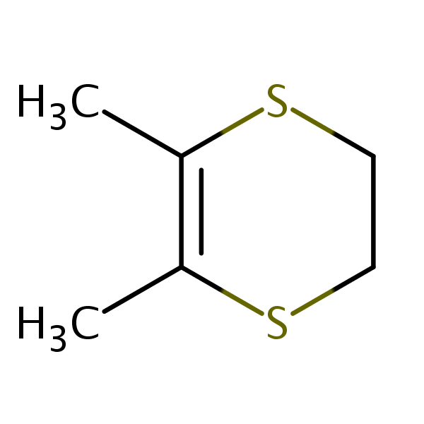 2,3-Dihydro-5,6-dimethyl-1,4-dithiin structural formula