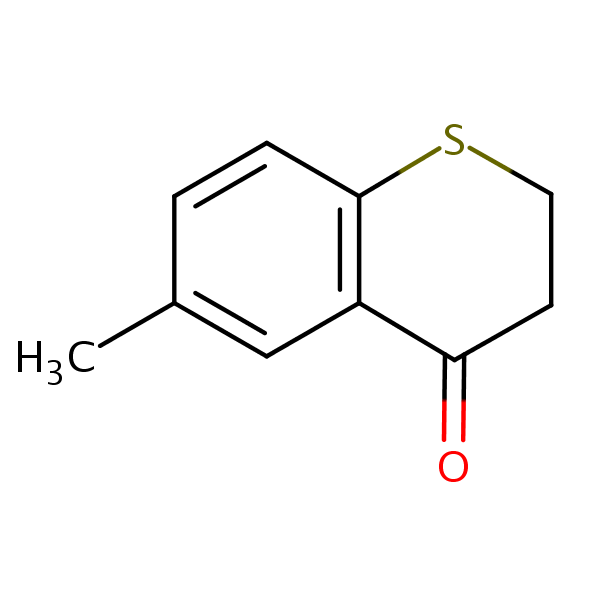 2,3-Dihydro-6-methyl-4H-1-benzothiopyran-4-one structural formula