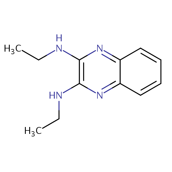 2,3-Quinoxalinediamine, N,N’-diethyl- structural formula