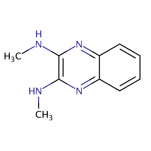 2,3-Quinoxalinediamine, N,N’-dimethyl- structural formula