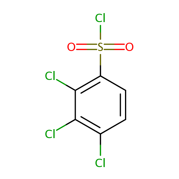 2,3,4-Trichlorobenzenesulfonyl chloride structural formula