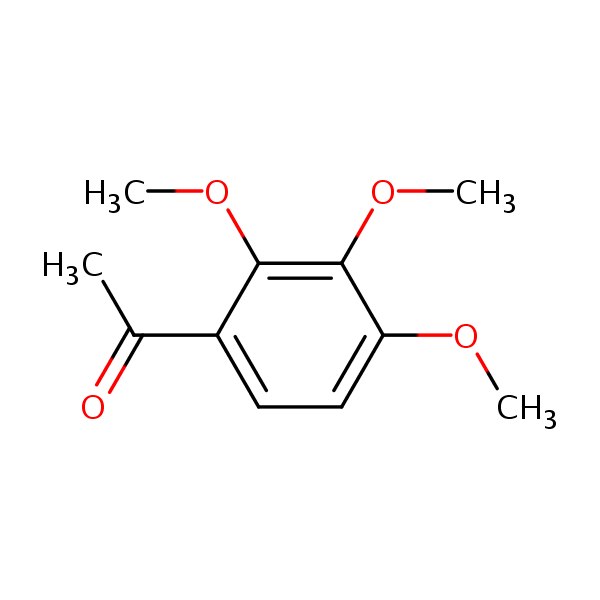 2’,3’,4’-Trimethoxyacetophenone structural formula