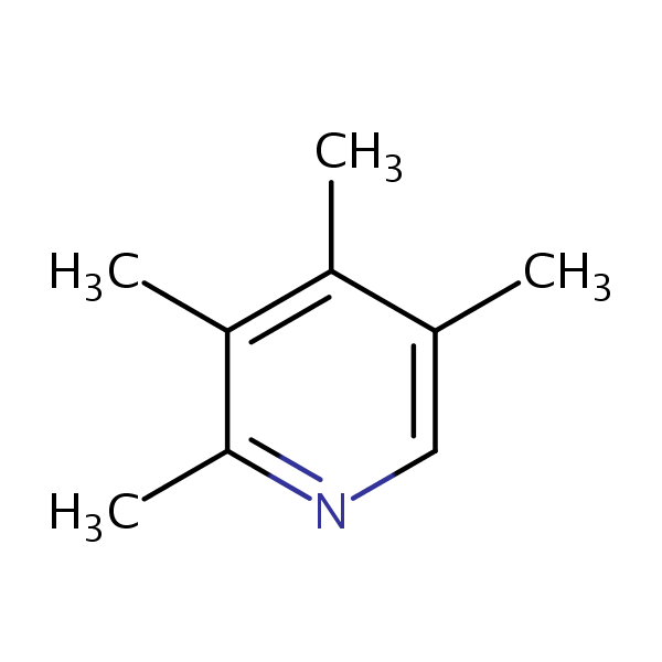 2,3,4,5-Tetramethylpyridine structural formula
