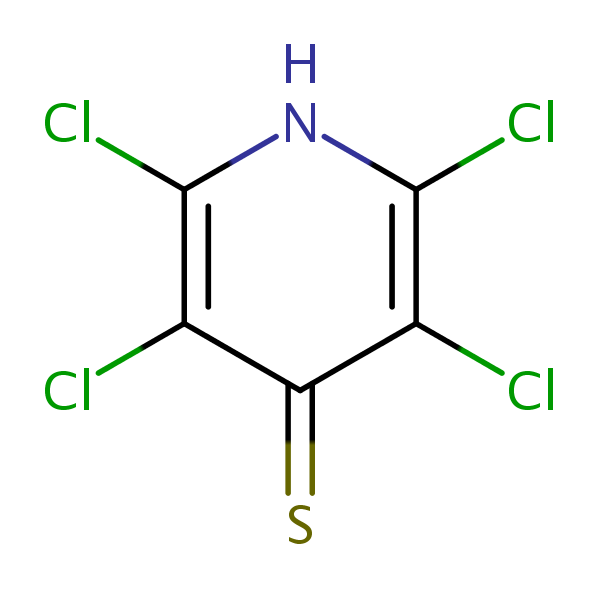2,3,5,6-Tetrachloropyridine-4-thiol structural formula