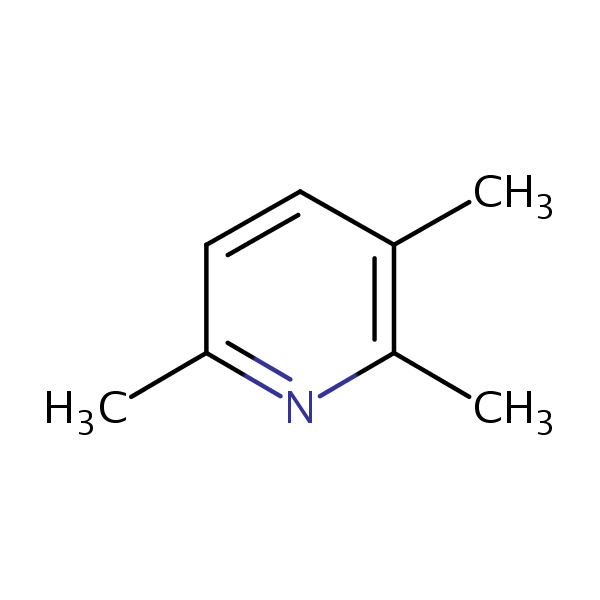 2,3,6-Trimethylpyridine structural formula