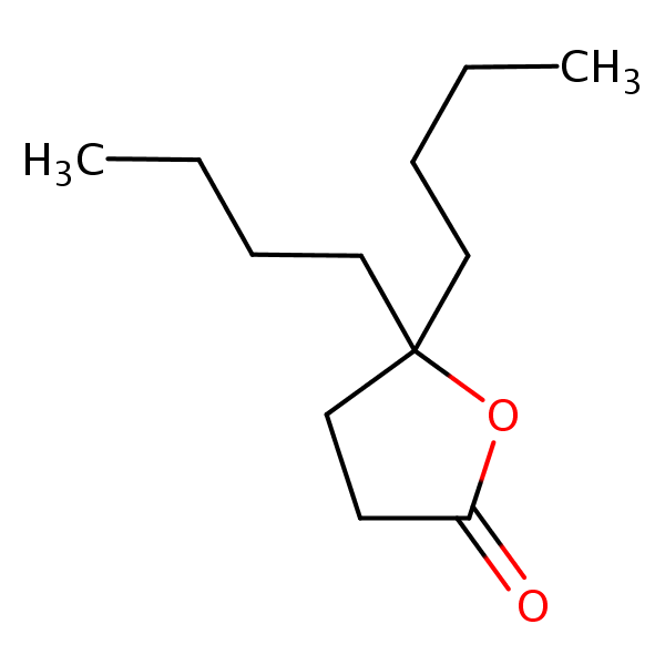 2(3H)-Furanone, 5,5-dibutyldihydro- structural formula