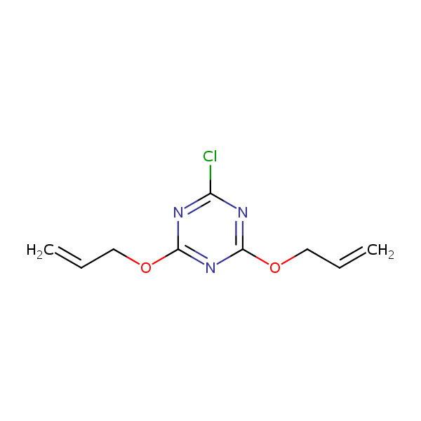 2,4-Bis(allyloxy)-6-chloro-1,3,5-triazine structural formula
