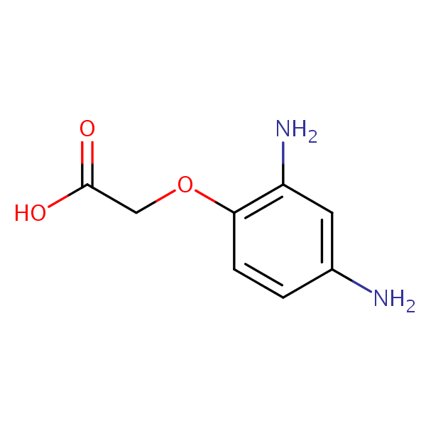 (2,4-Diaminophenoxy)acetic acid structural formula