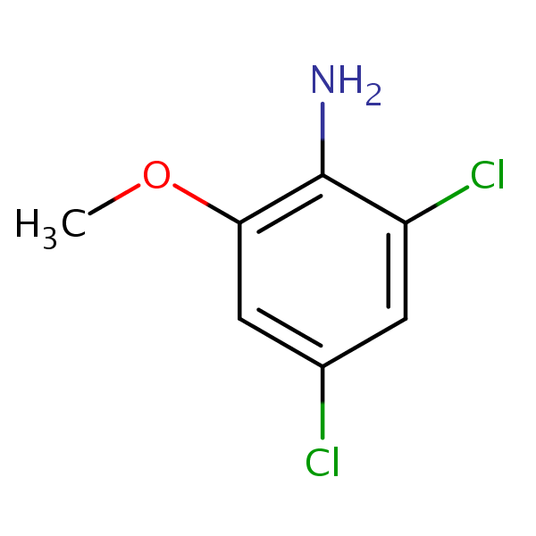 2,4-Dichloro-6-methoxyaniline structural formula