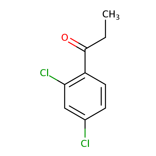 2’,4’-Dichloropropiophenone structural formula