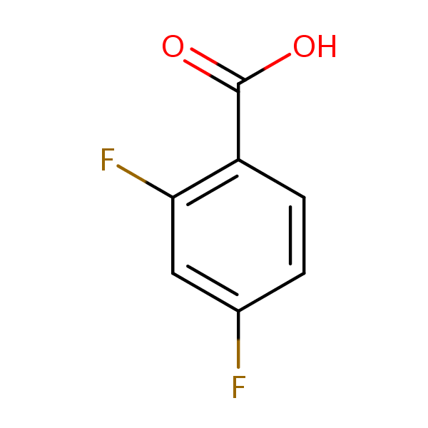 2,4-Difluorobenzoic acid structural formula