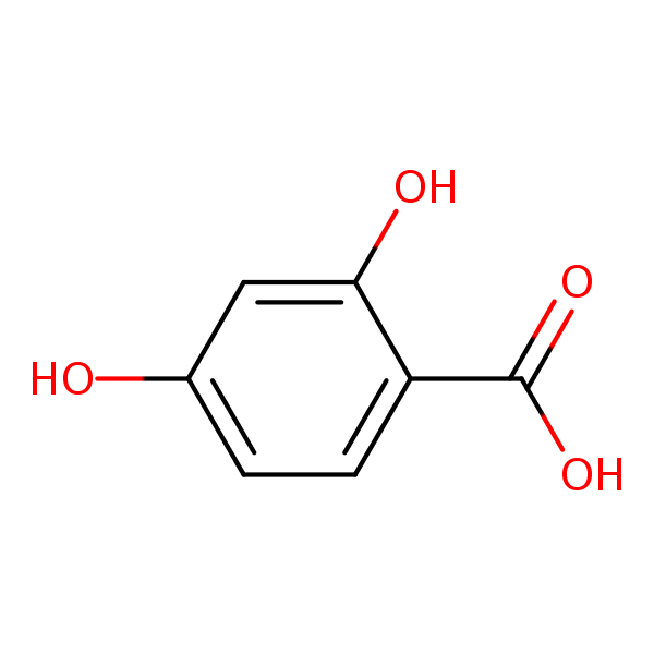 2,4-Dihydroxybenzoic Acid structural formula