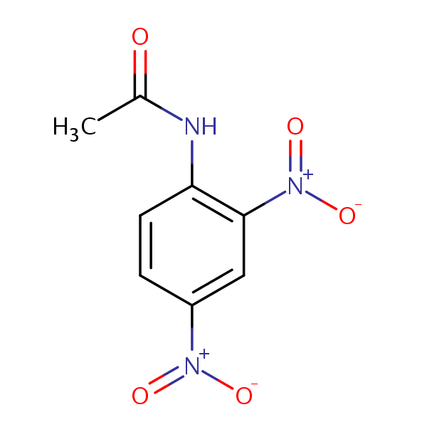 2’,4’-Dinitroacetanilide structural formula