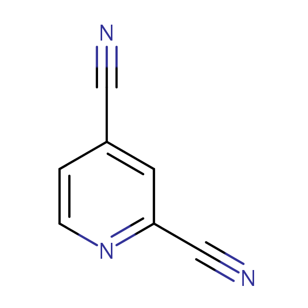 2,4-Pyridinedicarbonitrile structural formula