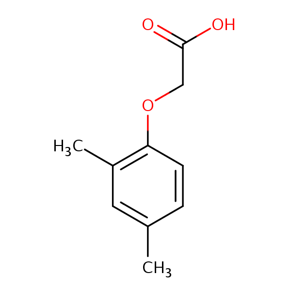 2,4-Xylyloxyacetic acid structural formula
