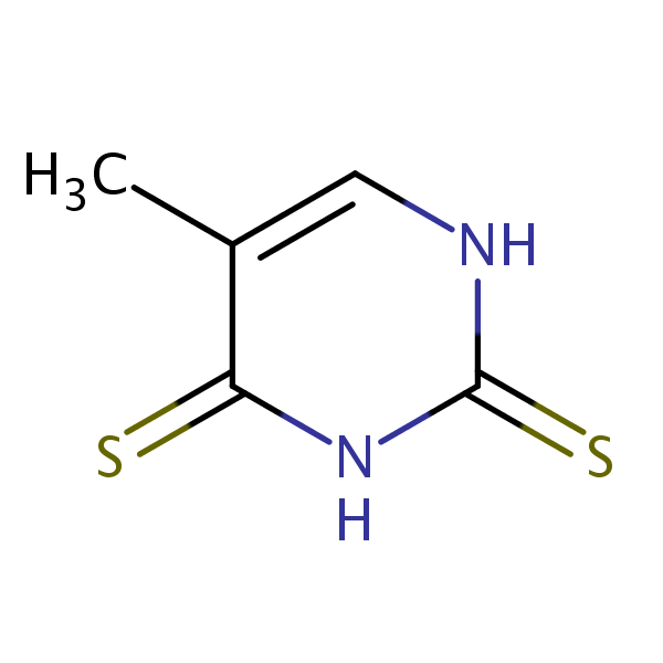 2,4(1H,3H)-Pyrimidinedithione, 5-methyl- structural formula