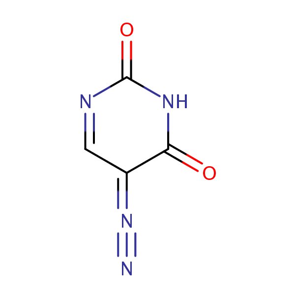 2,4(3H,5H)-Pyrimidinedione, 5-diazo- structural formula
