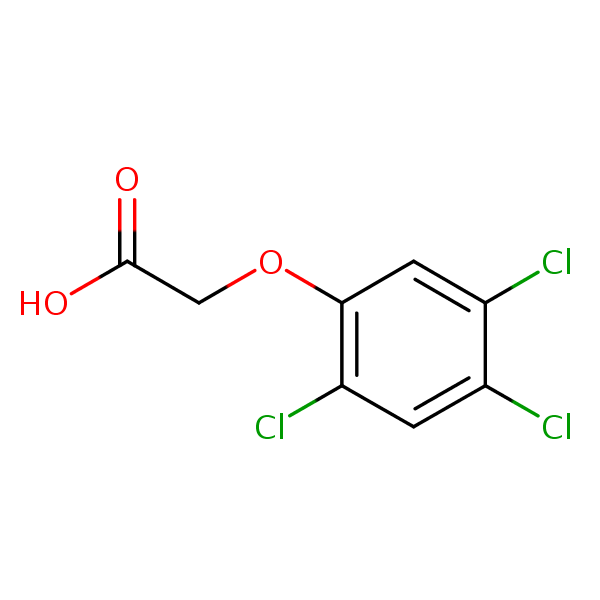 2,4,5-Trichlorophenoxyacetic acid structural formula