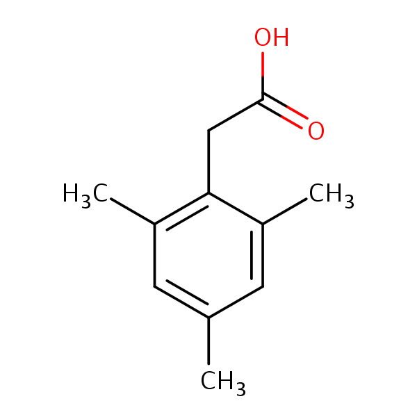 (2,4,6-Trimethylphenyl)acetic acid structural formula
