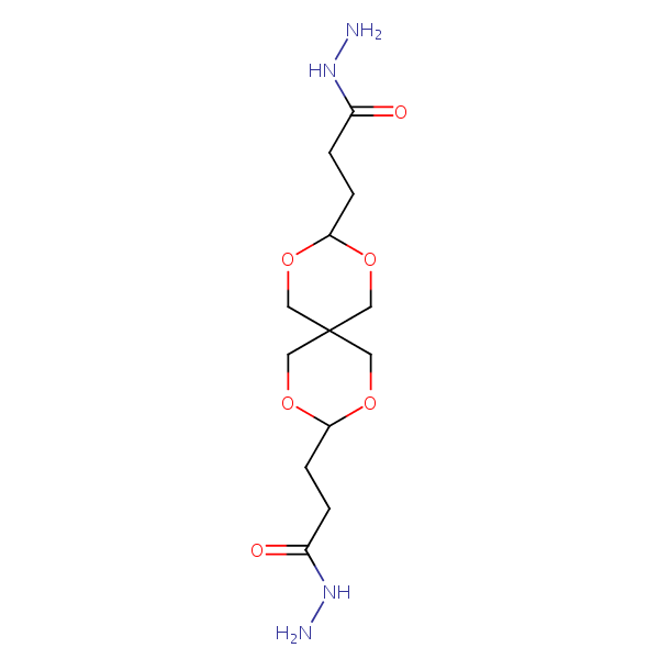 2,4,8,10-Tetraoxaspiro(5.5)undecane-3,9-bispropionohydrazide structural formula