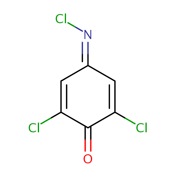 2,5-Cyclohexadien-1-one, 2,6-dichloro-4-(chloroimino)- structural formula