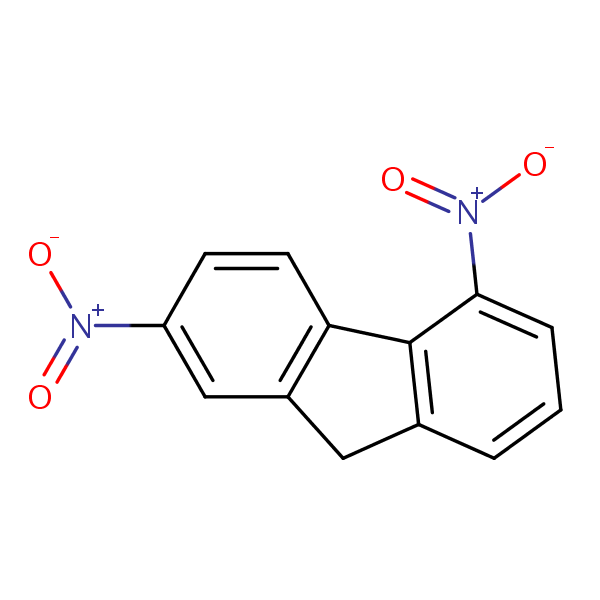 2,5-Dinitro-9H-fluorene structural formula