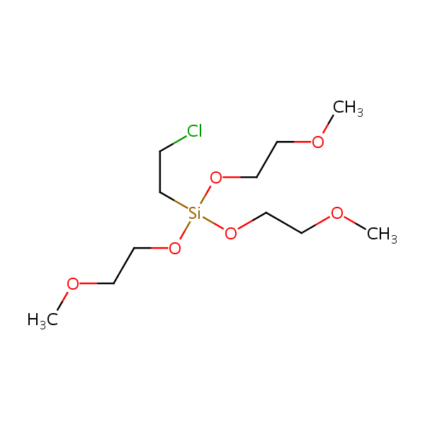 2,5,7,10-Tetraoxa-6-silaundecane, 6-(2-chloroethyl)-6-(2-methoxyethoxy)- structural formula