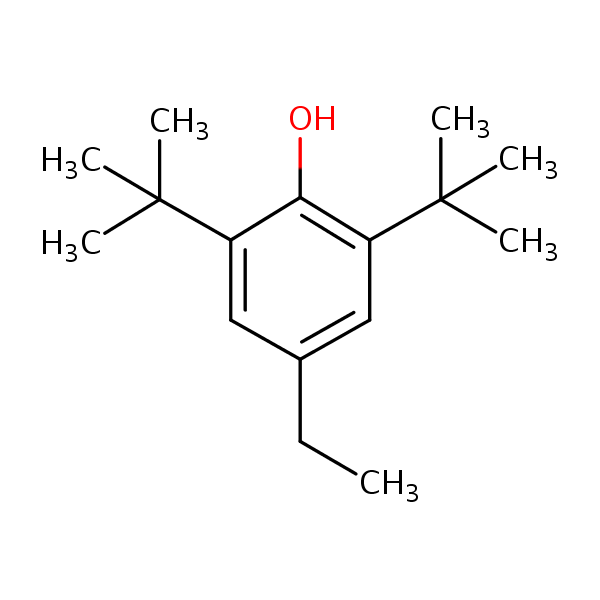 2,6-Di-tert-butyl-4-ethylphenol structural formula