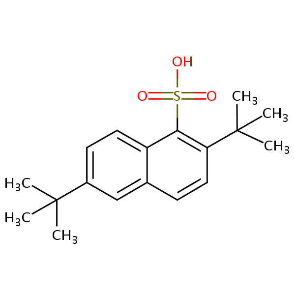 2,6-Di-tert-butylnaphthalene-1-sulphonic acid structural formula